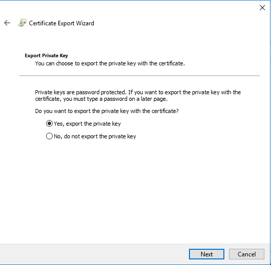 Certificate Transfer Process