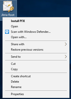 Certificate Transfer Process