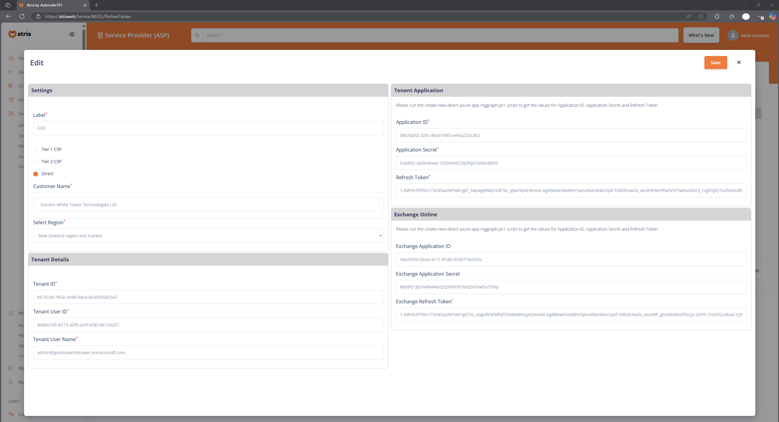 Microsoft Direct Connection Add