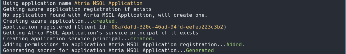 Direct Microsoft Connection Service Principal
