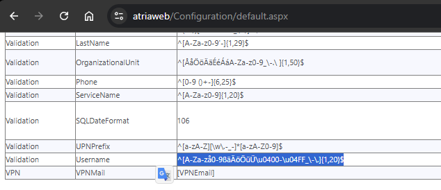 Username Validation Regex Update