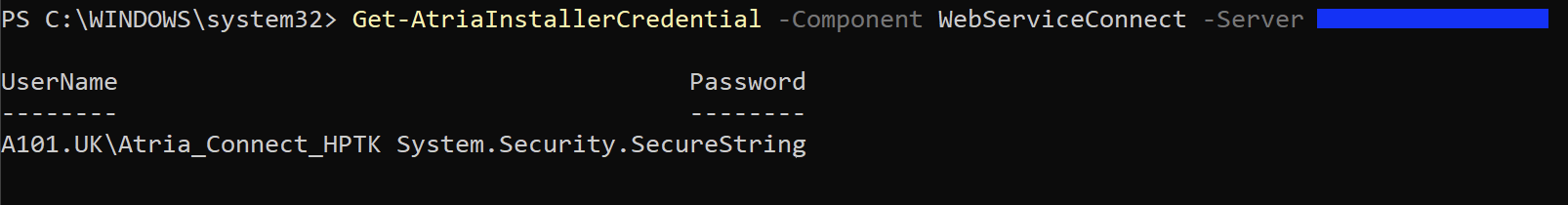 WebServiceConnect Credential