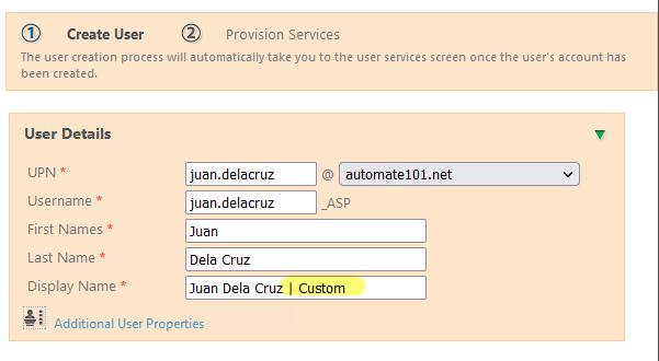 Customize Display Name Patterns