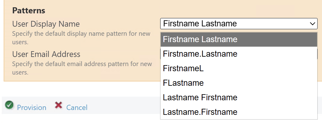 Customize Display Name Patterns