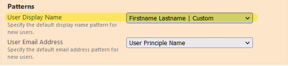Customize Display Name Patterns