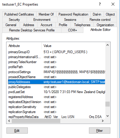 Update Database Record for User PrimaryAddress