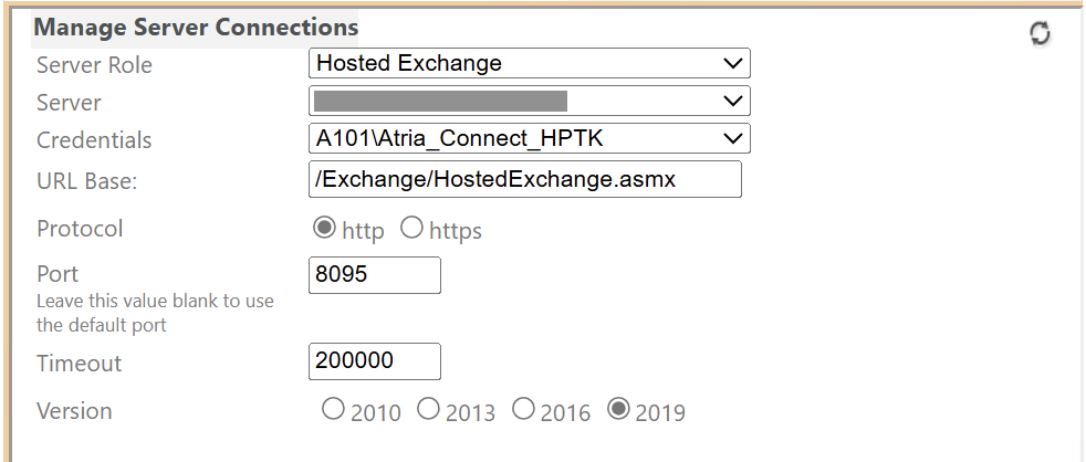 Exchange Server Connection