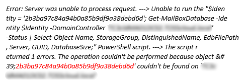 Remove ExchangeMailboxDB MetaData