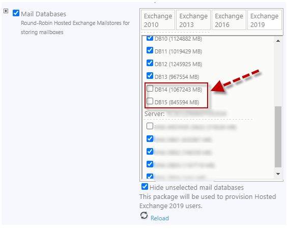 Remove ExchangeMailboxDB MetaData