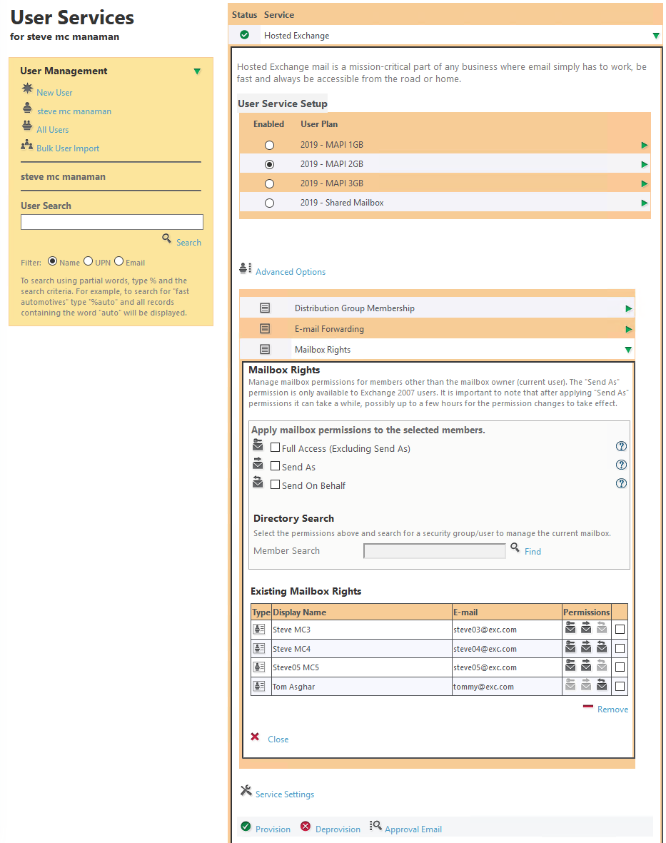 Exchange Send on Behalf