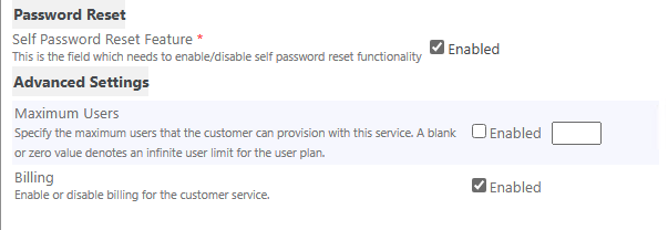 Customer Portal Settings