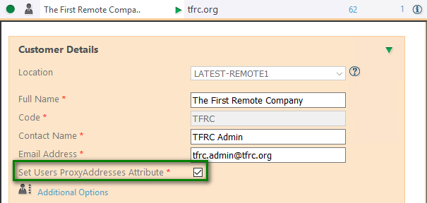 Set User Proxy Address