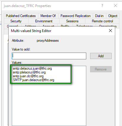 Set User Proxy Address
