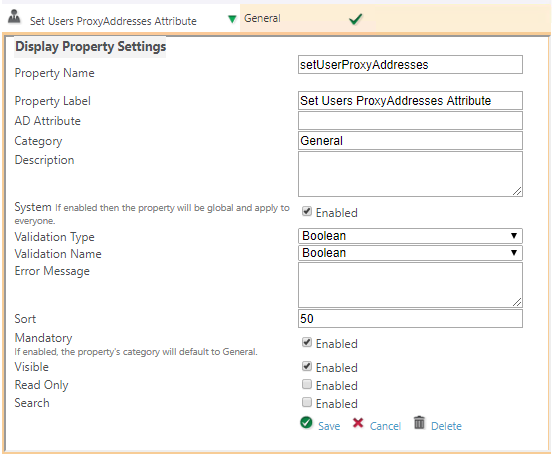Set User Proxy Address